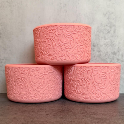 The Baroque Collection - Tea Rose - Silicone Tumbler Boot 20-40oz