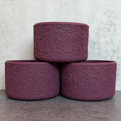 The Baroque Collection - Plum - Silicone Tumbler Boot 20-40oz