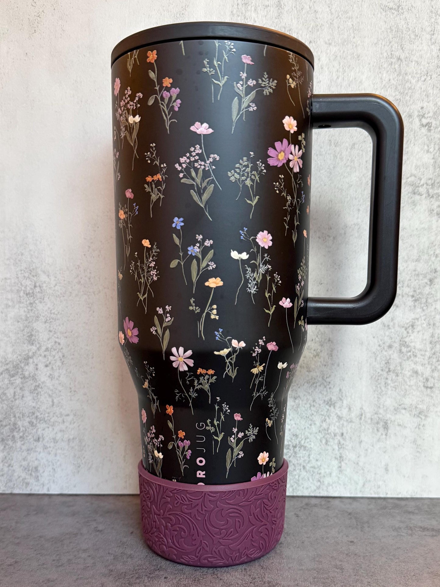 The Baroque Collection - Plum - Silicone Tumbler Boot 20-40oz