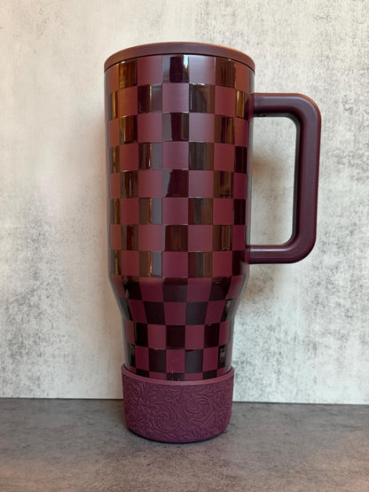 The Baroque Collection - Plum - Silicone Tumbler Boot 20-40oz