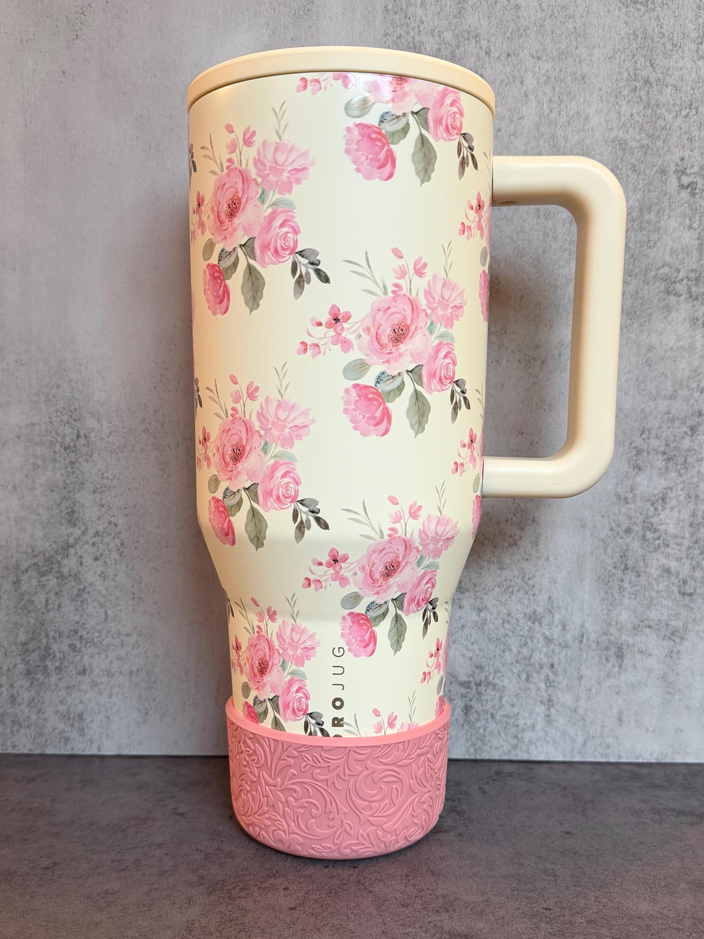 The Baroque Collection - Tea Rose - Silicone Tumbler Boot 20-40oz