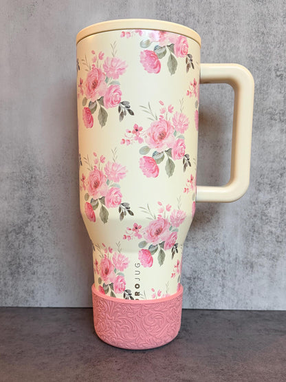 The Baroque Collection - Tea Rose - Silicone Tumbler Boot 20-40oz