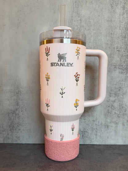 The Baroque Collection - Tea Rose - Silicone Tumbler Boot 20-40oz