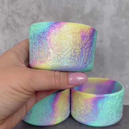 The Baroque Collection - Pastel Blend Shimmer - Silicone Tumbler Boot 20-40oz